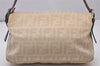 Authentic FENDI Vintage Zucca Shoulder Hand Bag Purse Canvas Leather Beige 6238I