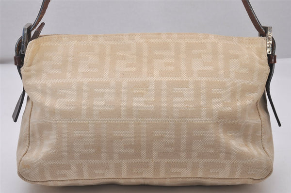Authentic FENDI Vintage Zucca Shoulder Hand Bag Purse Canvas Leather Beige 6238I