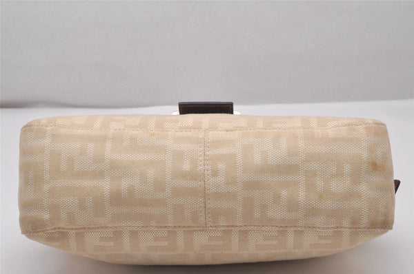 Authentic FENDI Vintage Zucca Shoulder Hand Bag Purse Canvas Leather Beige 6238I