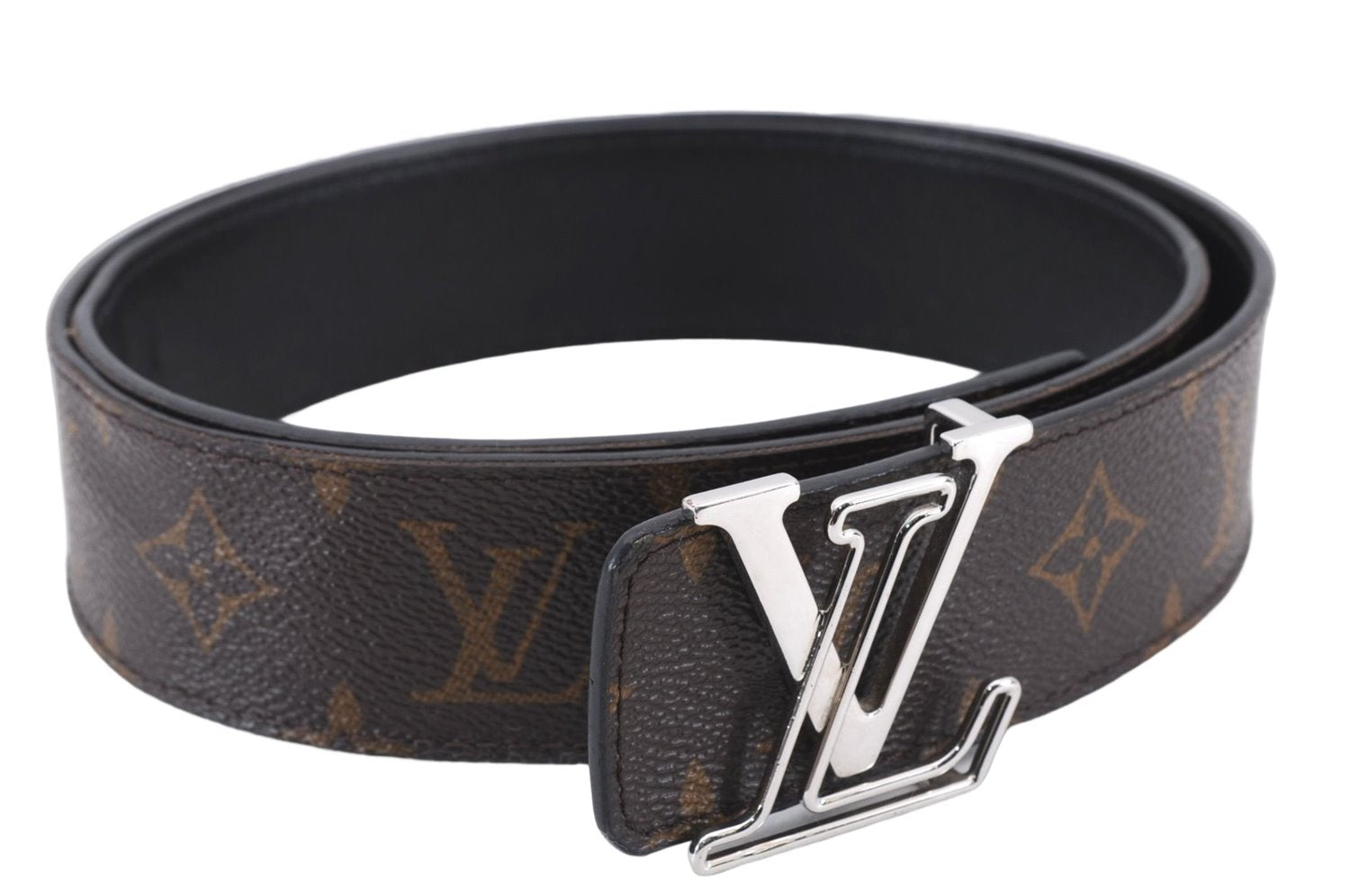 Auth Louis Vuitton Monogram Ceinture LV Initial Size 90cm 35.4