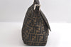 Authentic FENDI Zucca Mamma Baguette Shoulder Bag Canvas Leather Brown 6239I