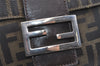 Authentic FENDI Zucca Mamma Baguette Shoulder Bag Canvas Leather Brown 6239I
