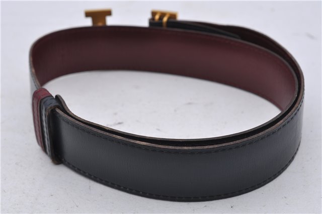 Authentic HERMES Ladies Leather Belt Reversible Size 65cm 25.6