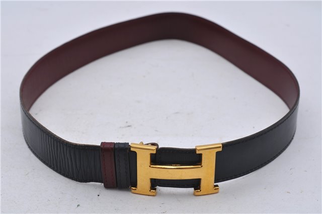 Authentic HERMES Ladies Leather Belt Reversible Size 65cm 25.6