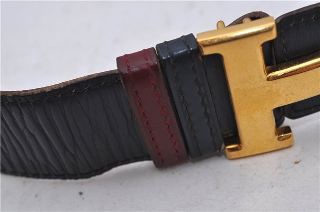 Authentic HERMES Ladies Leather Belt Reversible Size 65cm 25.6