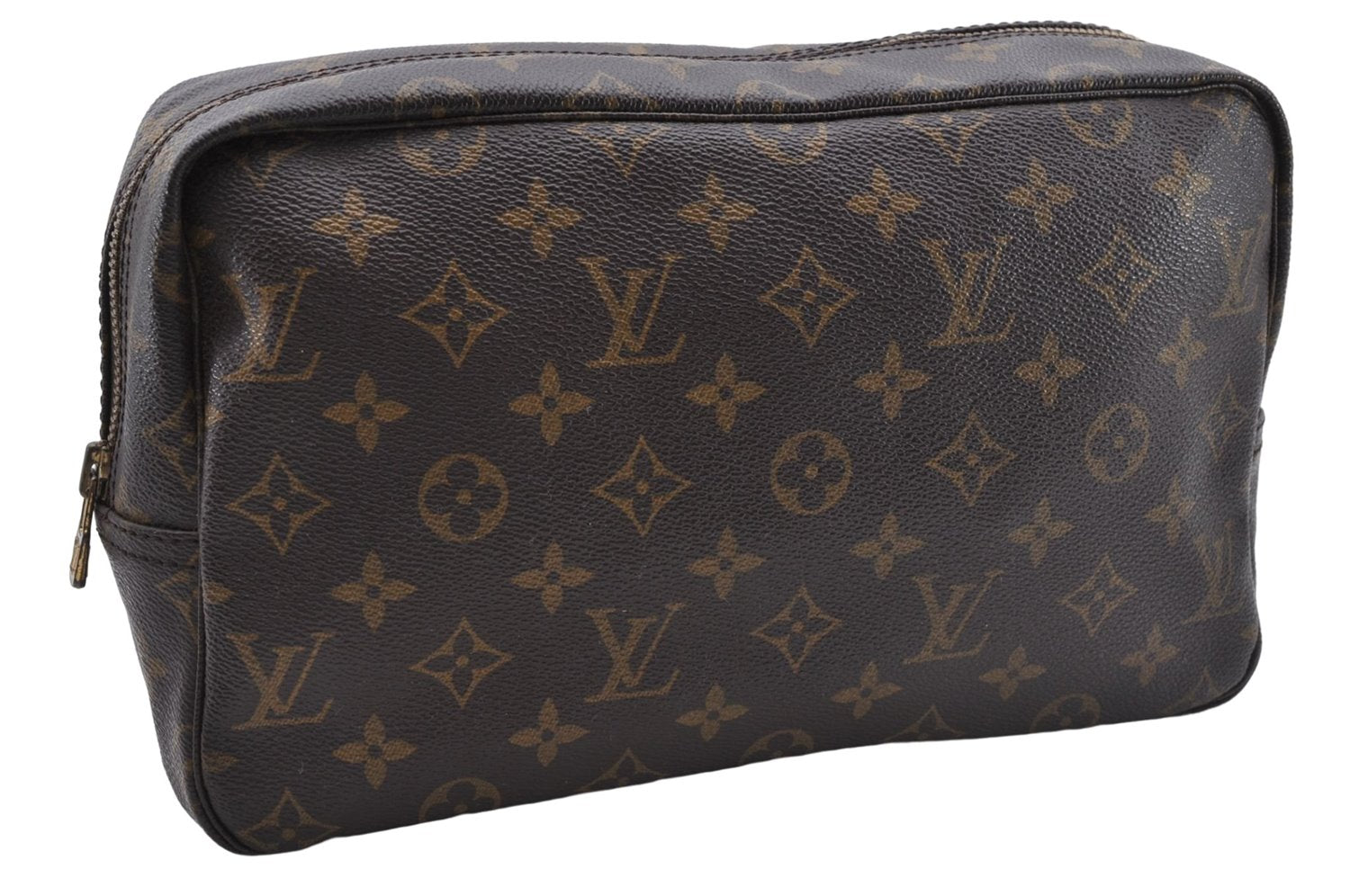Auth Louis Vuitton Monogram Trousse Toilette 28 Clutch Hand Bag M47522 LV 6240D