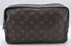 Auth Louis Vuitton Monogram Trousse Toilette 28 Clutch Hand Bag M47522 LV 6240D