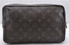 Auth Louis Vuitton Monogram Trousse Toilette 28 Clutch Hand Bag M47522 LV 6240D