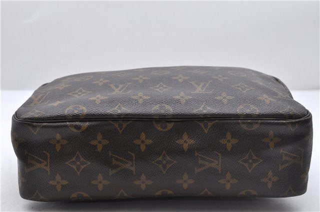 Auth Louis Vuitton Monogram Trousse Toilette 28 Clutch Hand Bag M47522 LV 6240D