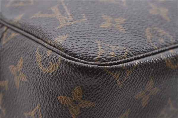 Auth Louis Vuitton Monogram Trousse Toilette 28 Clutch Hand Bag M47522 LV 6240D