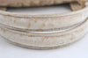 Authentic Christian Dior Trotter Romantic Hand Bag PVC Suede Leather Beige 6240I