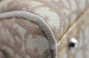 Authentic Christian Dior Trotter Romantic Hand Bag PVC Suede Leather Beige 6240I