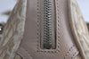 Authentic Christian Dior Trotter Romantic Hand Bag PVC Suede Leather Beige 6240I