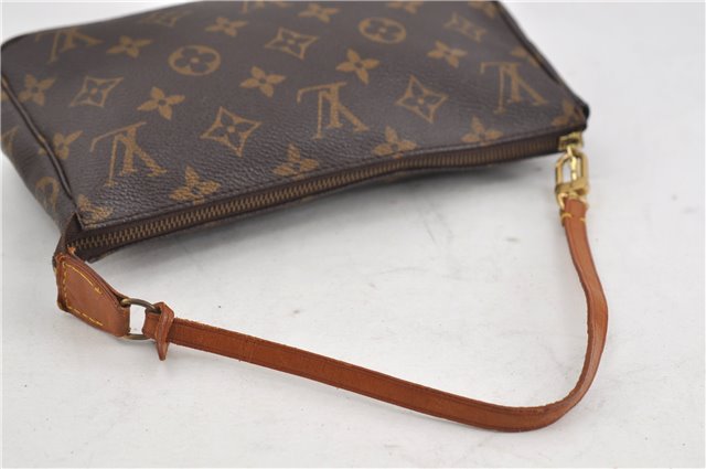 Authentic Louis Vuitton Monogram Pochette Accessoires Pouch M51980 LV 6241D