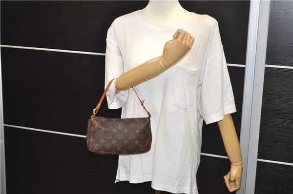 Authentic Louis Vuitton Monogram Pochette Accessoires Pouch M51980 LV 6241D