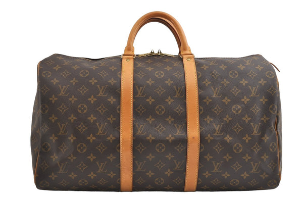 Authentic Louis Vuitton Monogram Keepall 50 Travel Boston Bag M41426 LV 6242I