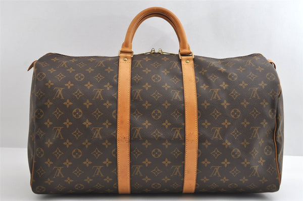 Authentic Louis Vuitton Monogram Keepall 50 Travel Boston Bag M41426 LV 6242I