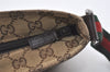 Auth GUCCI Web Sherry Line Shoulder Bag GG Canvas Leather 189749 Brown 6243I