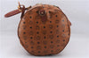 Authentic MCM Visetos Leather Vintage Boston Bag Brown 6244D