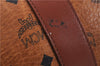 Authentic MCM Visetos Leather Vintage Boston Bag Brown 6244D