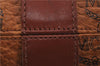 Authentic MCM Visetos Leather Vintage Boston Bag Brown 6244D