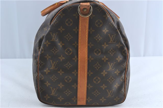 Auth Louis Vuitton Monogram Keepall Bandouliere 55 Boston Bag M41414 LV 6245B