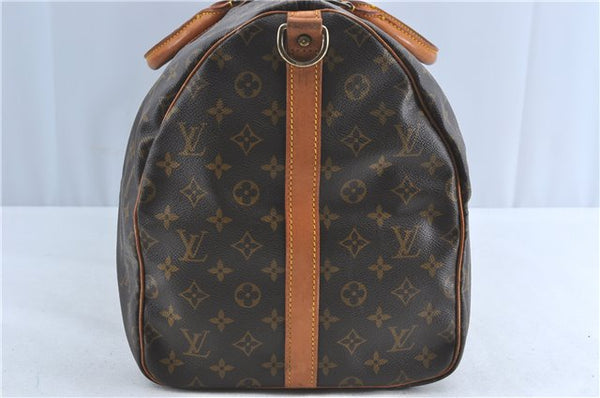 Auth Louis Vuitton Monogram Keepall Bandouliere 55 Boston Bag M41414 LV 6245B