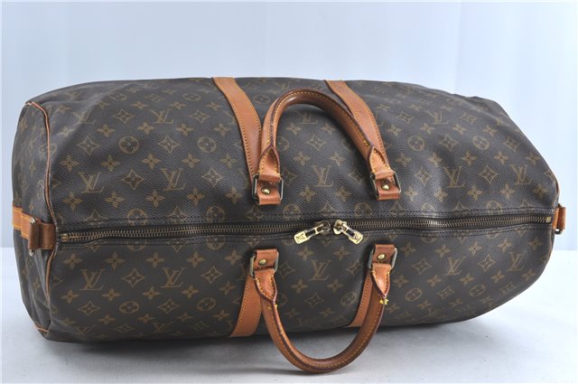 Auth Louis Vuitton Monogram Keepall Bandouliere 55 Boston Bag M41414 LV 6245B