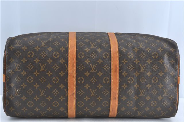 Auth Louis Vuitton Monogram Keepall Bandouliere 55 Boston Bag M41414 LV 6245B