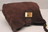 Authentic FENDI Vintage Shoulder Cross Body Bag Suede Leather Brown 6245I