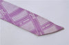 Authentic HERMES Twilly Scarf Bolduc Ribbon Pattern Silk Purple 6246C