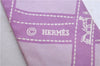 Authentic HERMES Twilly Scarf Bolduc Ribbon Pattern Silk Purple 6246C