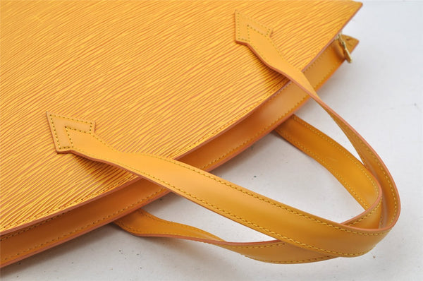 Authentic Louis Vuitton Epi Saint Jacques Hand Bag Yellow M52279 LV 6246I