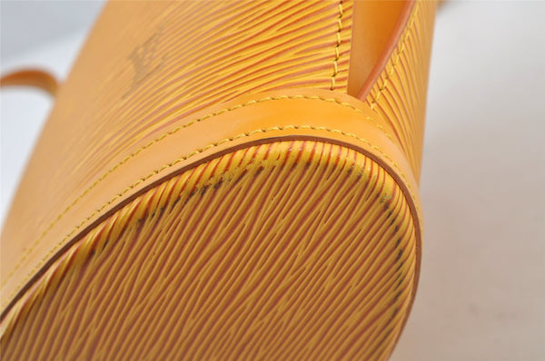 Authentic Louis Vuitton Epi Saint Jacques Hand Bag Yellow M52279 LV 6246I