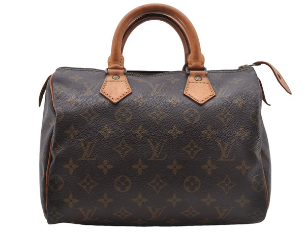 Authentic Louis Vuitton Monogram Speedy 25 Hand Bag M41528 LV 6249D