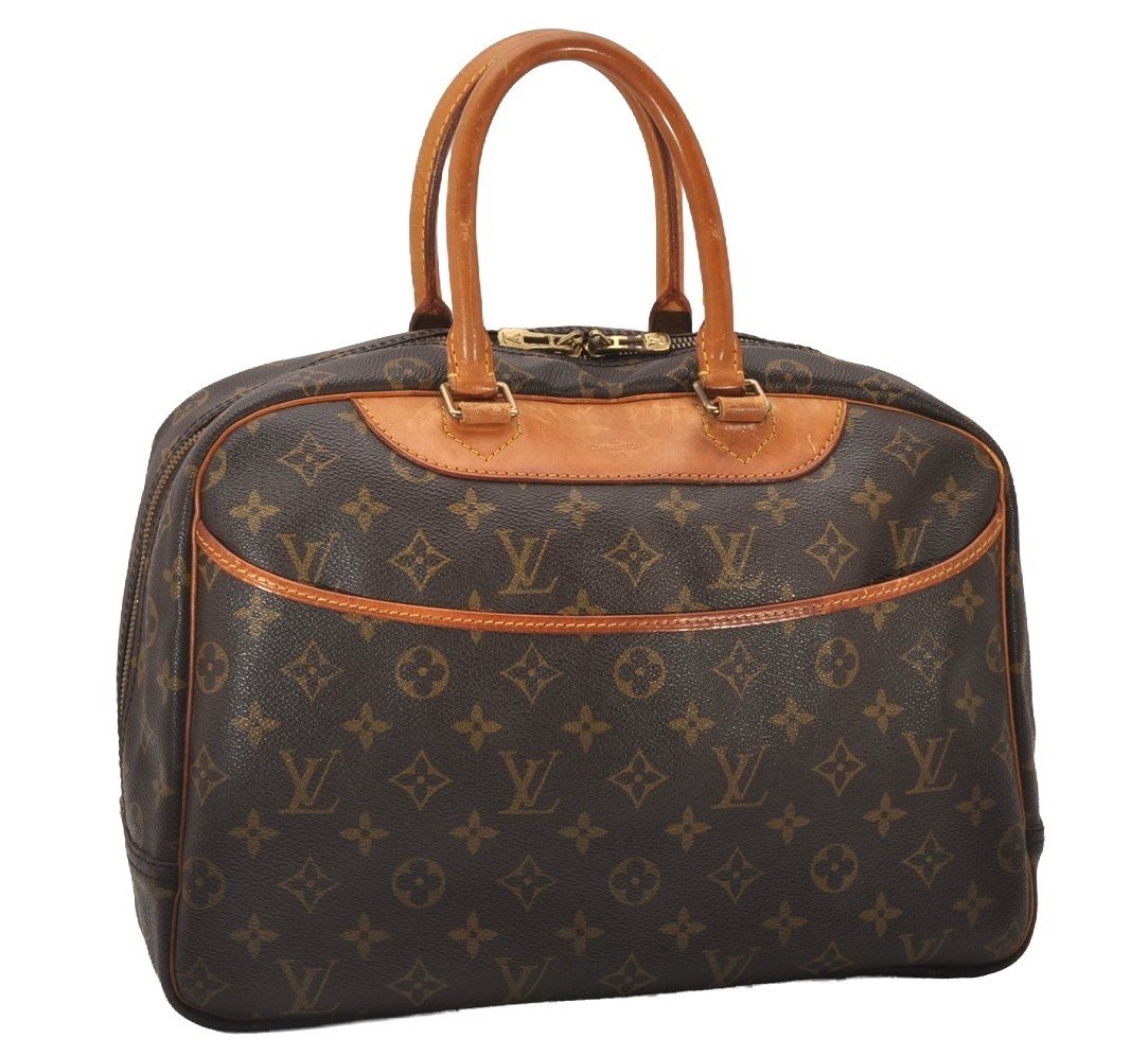 Authentic Louis Vuitton Monogram Deauville Hand Bag M47270 LV 6249I