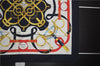 Authentic HERMES Carre 90 Scarf "Eperon d'or" Silk Navy 6251D