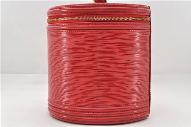 Authentic Louis Vuitton Epi Cannes Red Cosmetic Hand Bag Purse M48037 LV 6251E