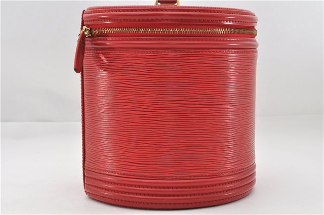 Authentic Louis Vuitton Epi Cannes Red Cosmetic Hand Bag Purse M48037 LV 6251E