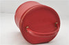 Authentic Louis Vuitton Epi Cannes Red Cosmetic Hand Bag Purse M48037 LV 6251E