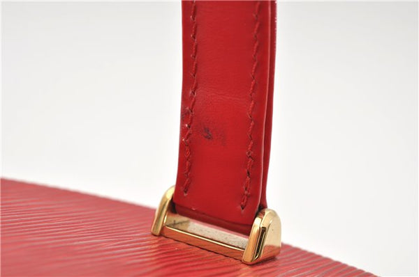 Authentic Louis Vuitton Epi Cannes Red Cosmetic Hand Bag Purse M48037 LV 6251E
