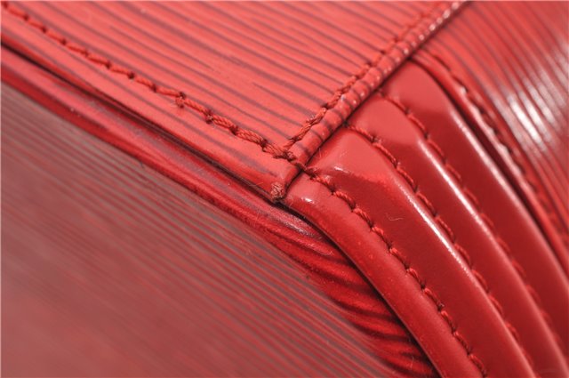 Authentic Louis Vuitton Epi Cannes Red Cosmetic Hand Bag Purse M48037 LV 6251E