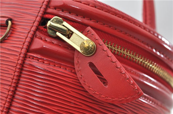 Authentic Louis Vuitton Epi Cannes Red Cosmetic Hand Bag Purse M48037 LV 6251E