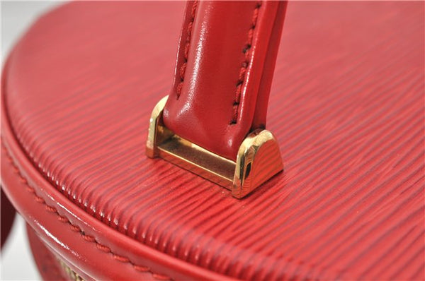 Authentic Louis Vuitton Epi Cannes Red Cosmetic Hand Bag Purse M48037 LV 6251E