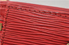 Authentic Louis Vuitton Epi Cannes Red Cosmetic Hand Bag Purse M48037 LV 6251E