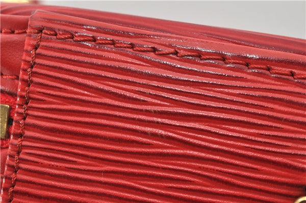 Authentic Louis Vuitton Epi Cannes Red Cosmetic Hand Bag Purse M48037 LV 6251E