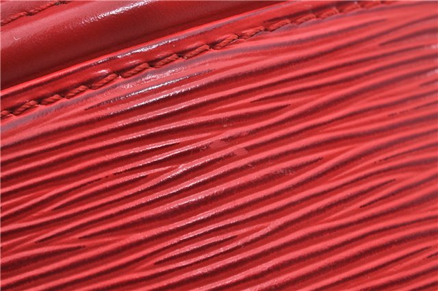 Authentic Louis Vuitton Epi Cannes Red Cosmetic Hand Bag Purse M48037 LV 6251E