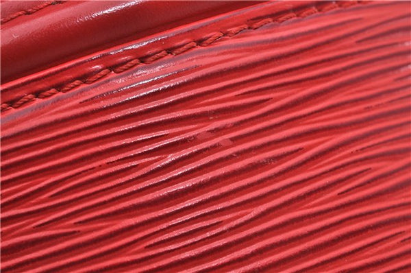Authentic Louis Vuitton Epi Cannes Red Cosmetic Hand Bag Purse M48037 LV 6251E