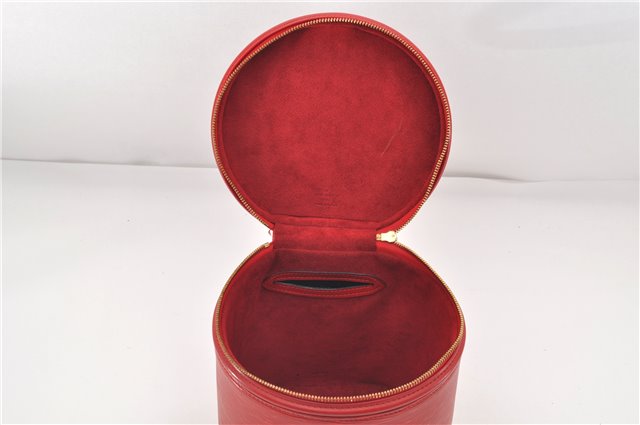Authentic Louis Vuitton Epi Cannes Red Cosmetic Hand Bag Purse M48037 LV 6251E