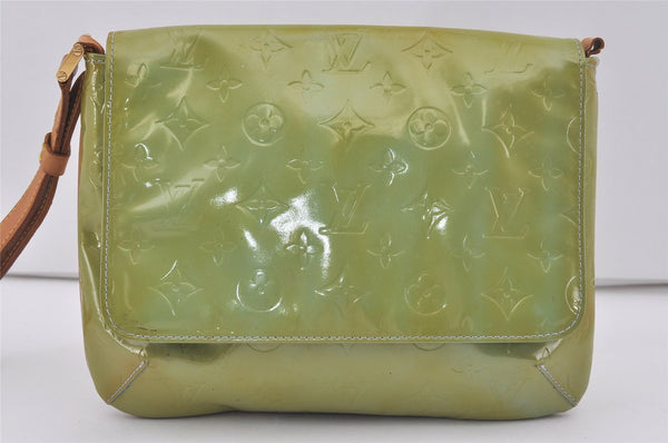 Auth Louis Vuitton Vernis Thompson Street Shoulder Bag Green M91009 Junk 6252I